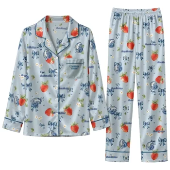 Drake Bulldogs Long Pajama Set Customized Ribbon Florals Blue Best Selling