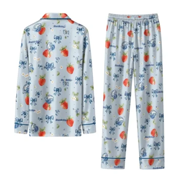 Drake Bulldogs Long Pajama Set Customized Ribbon Florals Blue Fashion Forward