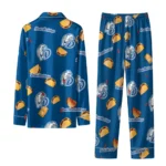 Drake Bulldogs Long Pajama Set Customized Snack Scatter Blue Best Selling