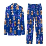 Duke Blue Devils Long Pajama Set Custom Animal Scatter Blue Best Selling