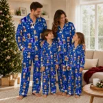 Duke Blue Devils Long Pajama Set Custom Animal Scatter Blue Best Selling