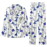 Duke Blue Devils Long Pajama Set Custom Character Scatter Best Selling