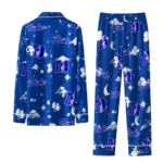 Duke Blue Devils Long Pajama Set Custom Cloud Stars Blue Best Selling