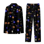 Duke Blue Devils Long Pajama Set Custom Icon Confetti Black Best Selling