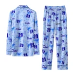 Duke Blue Devils Long Pajama Set Custom Ribbon Chains Blue Best Selling