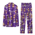East Carolina Pirates Long Pajama Set Personalized Animal Scatter Purple Best Selling
