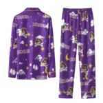 East Carolina Pirates Long Pajama Set Personalized Cloud Stars Purple Best Selling