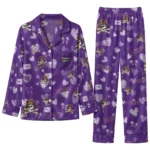 East Carolina Pirates Long Pajama Set Personalized Heart Charms Purple Best Selling
