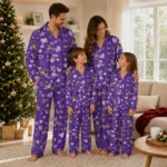 East Carolina Pirates Long Pajama Set Personalized Heart Charms Purple Best Selling
