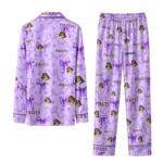 East Carolina Pirates Long Pajama Set Personalized Ribbon Chains Purple Best Selling