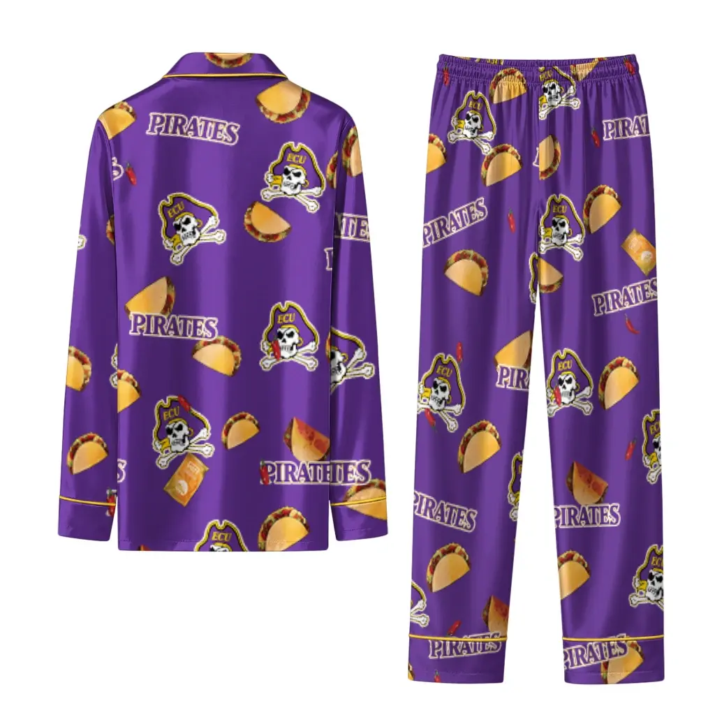 East Carolina Pirates Long Pajama Set Personalized Snack Scatter Purple Fashion Forward East Carolina Pirates Long Pajama Set Personalized Snack Scatter Purple Fashion Forward