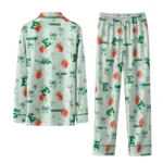 Eastern Michigan Eagles Long Pajama Set Personalized Ribbon Florals Green Best Selling