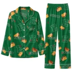 Eastern Michigan Eagles Long Pajama Set Personalized Snack Scatter Green Best Selling