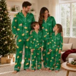 Eastern Michigan Eagles Long Pajama Set Personalized Snack Scatter Green Best Selling