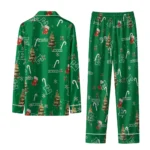 Eastern Michigan Eagles Long Pajama Set Personalized Sprig Scatter Green Best Selling
