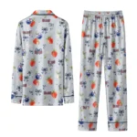 edmonton oilers long pajama set custom ribbon florals blue best selling.webp