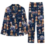 Edmonton Oilers Long Pajama Set - Customized Animal Scatter Blue 1 Edmonton Oilers Long Pajama Set Customized Animal Scatter Blue Best Selling