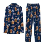 Edmonton Oilers Long Pajama Set Personalized Candy Scatter Blue Best Selling