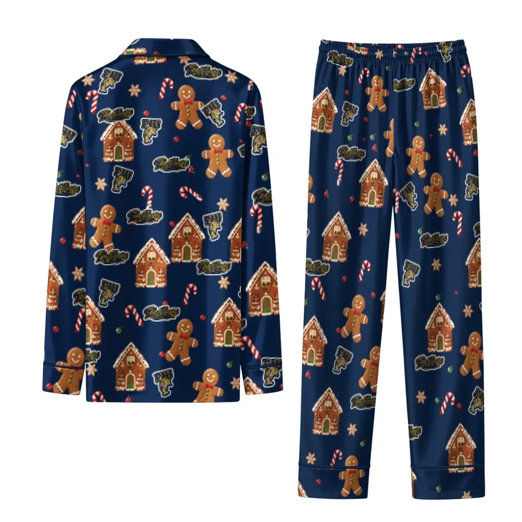 Fiu Panthers Long Pajama Set Custom Candy Scatter Blue Fashion Forward Fiu Panthers Long Pajama Set Custom Candy Scatter Blue Fashion Forward