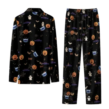 Florida Atlantic Owls Long Pajama Set Personalized Icon Confetti Black Fashion Forward