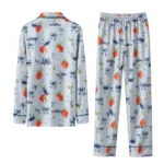 Florida Atlantic Owls Long Pajama Set Personalized Ribbon Florals Blue Best Selling