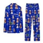 Florida Gators Long Pajama Set Customized Animal Scatter Blue Best Selling