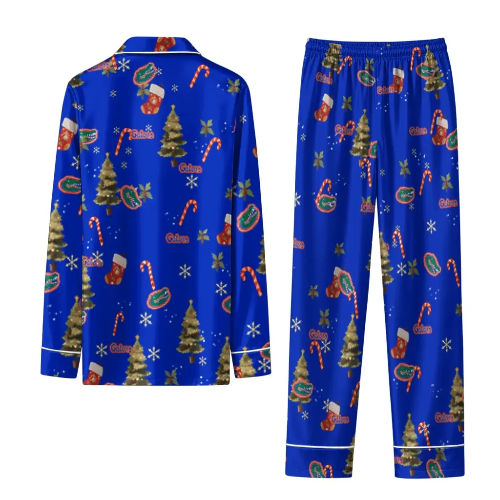 Florida Gators Long Pajama Set Customized Sprig Scatter Blue Fashion Forward Florida Gators Long Pajama Set Customized Sprig Scatter Blue Fashion Forward