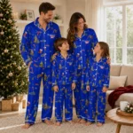 Florida Gators Long Pajama Set Customized Sprig Scatter Blue Best Selling