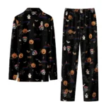 florida panthers long pajama set custom icon confetti black best selling.webp