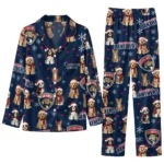 Florida Panthers Long Pajama Set Personalized Animal Scatter Red Best Selling