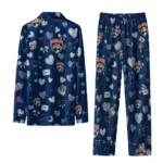florida panthers long pajama set personalized heart charms red best selling.webp