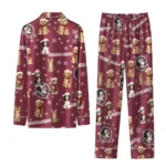 Florida State Seminoles Long Pajama Set Personalized Animal Scatter Garnet Best Selling