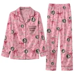Florida State Seminoles Long Pajama Set Personalized Ribbon Chains Garnet Best Selling
