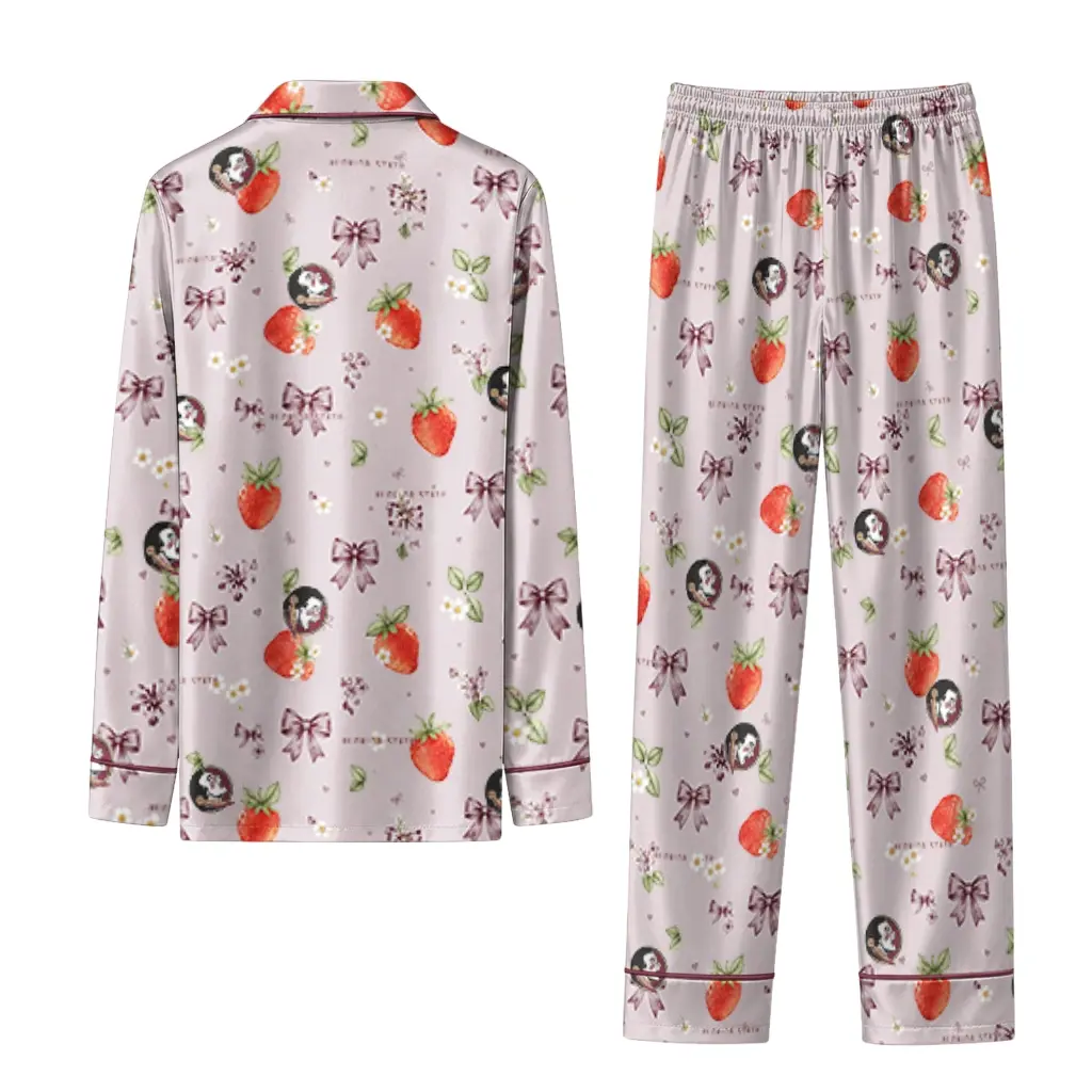Florida State Seminoles Long Pajama Set Personalized Ribbon Florals Garnet Fashion Forward Florida State Seminoles Long Pajama Set Personalized Ribbon Florals Garnet Fashion Forward