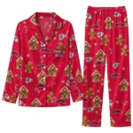 Fresno State Bulldogs Long Pajama Set Customized Candy Scatter Red Best Selling