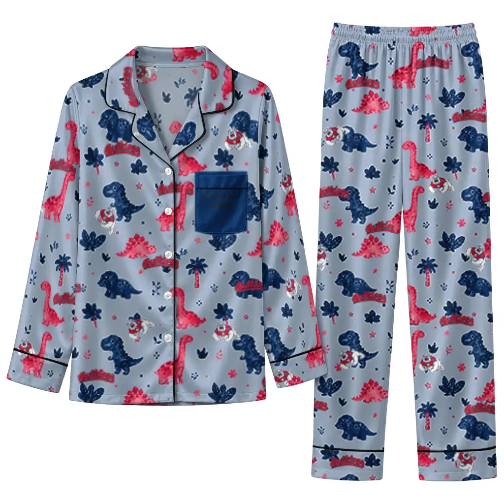 Fresno State Bulldogs Long Pajama Set Customized Character Scatter Best Selling Fresno State Bulldogs Long Pajama Set Customized Character Scatter Best Selling