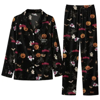 Fresno State Bulldogs Long Pajama Set Customized Icon Confetti Black Best Selling