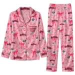 Fresno State Bulldogs Long Pajama Set Customized Ribbon Chains Red Best Selling