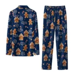 Georgetown Hoyas Long Pajama Set Personalized Candy Scatter Blue Best Selling