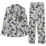 Georgetown Hoyas Long Pajama Set Personalized Character Scatter Best Selling