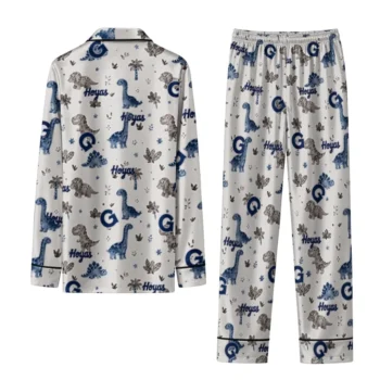 Georgetown Hoyas Long Pajama Set Personalized Character Scatter Fashion Forward