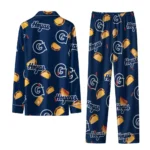 Georgetown Hoyas Long Pajama Set Personalized Snack Scatter Blue Best Selling
