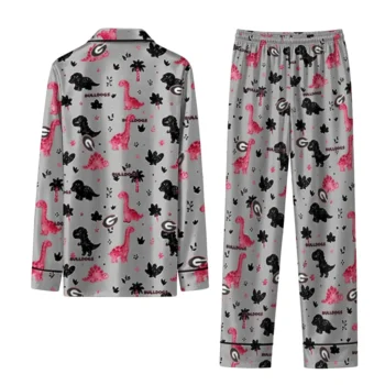 Georgia Bulldogs Long Pajama Set Custom Character Scatter Fashion Forward