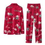 Georgia Bulldogs Long Pajama Set Custom Cloud Stars Red Best Selling