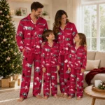 Georgia Bulldogs Long Pajama Set Custom Cloud Stars Red Best Selling