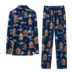 Georgia Southern Eagles Long Pajama Set Customized Candy Scatter Blue Best Selling