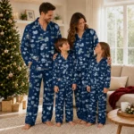 Georgia Southern Eagles Long Pajama Set Customized Heart Charms Blue Best Selling