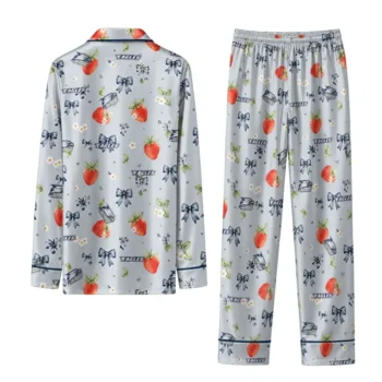 Georgia Southern Eagles Long Pajama Set Customized Ribbon Florals Blue Fashion Forward