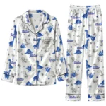 Georgia State Panthers Long Pajama Set Personalized Character Scatter Best Selling