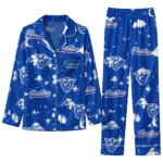 Georgia State Panthers Long Pajama Set Personalized Cloud Stars Blue Best Selling